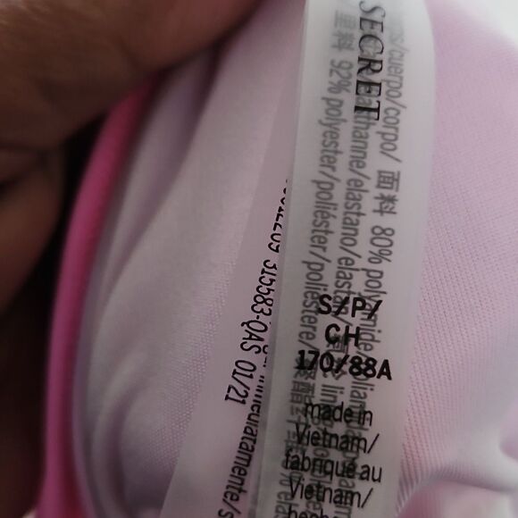 Host Pick Victoria's Secret Off The Shoulder Lightly Padded Swim Top Small Pink - Picture 6 of 16